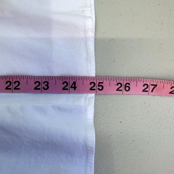 Lafayette 148 Button Up Shirt Womens Size 10 White Cotton Stretch Minimalist - Picture 8 of 8